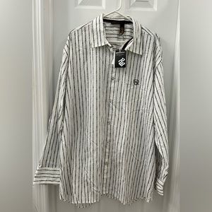 Rocawear Men’s 3XL long sleeved button down shirt NWT